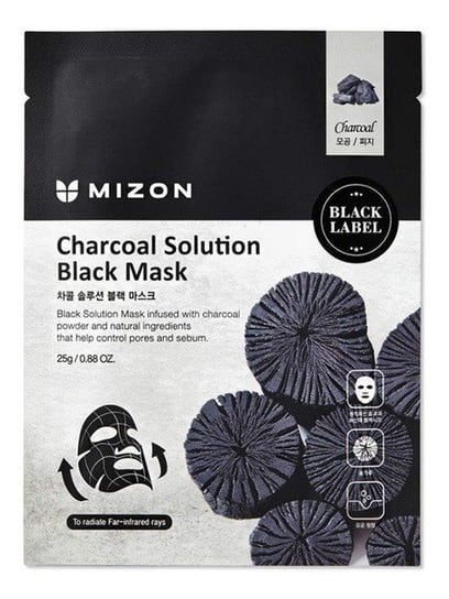 Mizon Black Mask Charcoal Solution Oczyszczająca czarna maska w płacie 25g Mizon