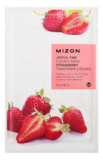 Mizon, Joyful Time Essence, Maska na płacie bawełny Strawberry, 23 g Mizon