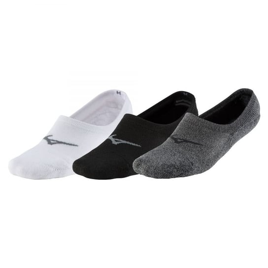 Mizuno, Skarpetki do biegania, Super Short Socks 3P | białe/czarne/szare - Rozmiary 38-40 Mizuno