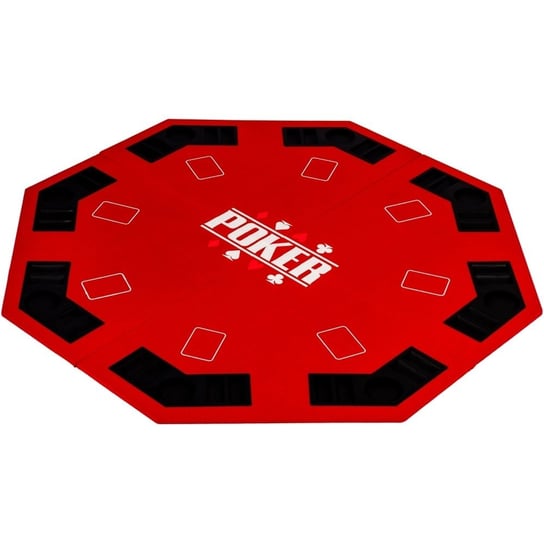 Mks, stół do pokera, 122x122 cm, czerwony MKS
