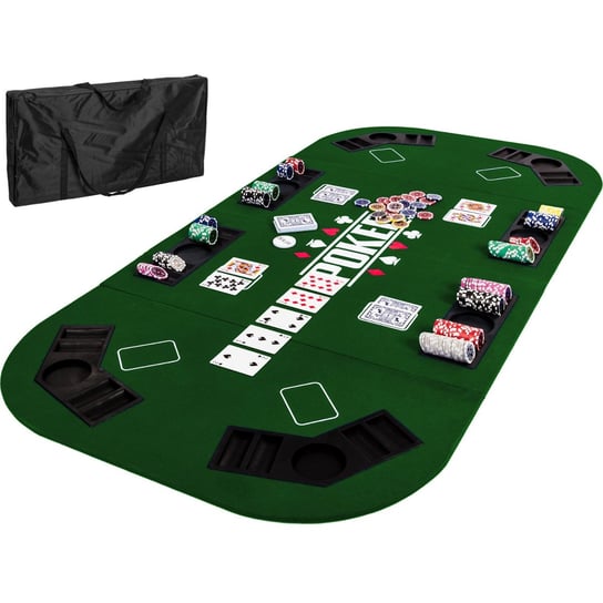 Mks, stół do pokera, 160x80 cm, zielony MKS