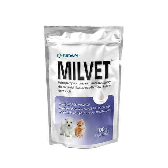 Mleko zastępcze dla szczeniąt i kociąt EUROWET Milvet, 10x100g EUROWET