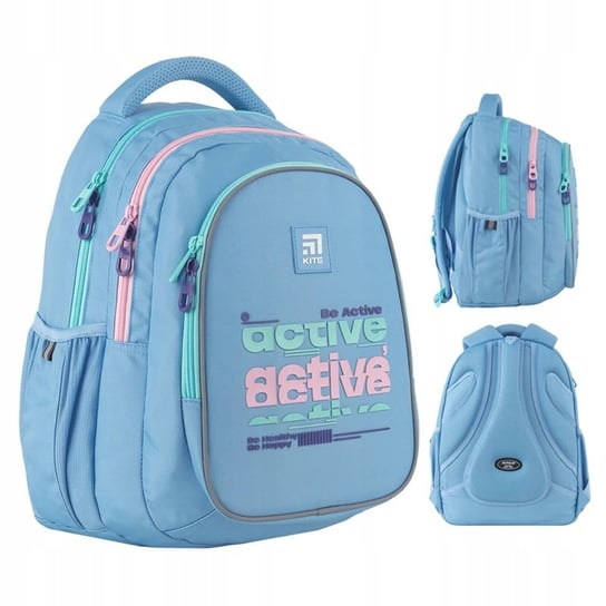 Młodzieżowy niebieski plecak do szkoły dla dziewczynek motywacyjny Kite KITE