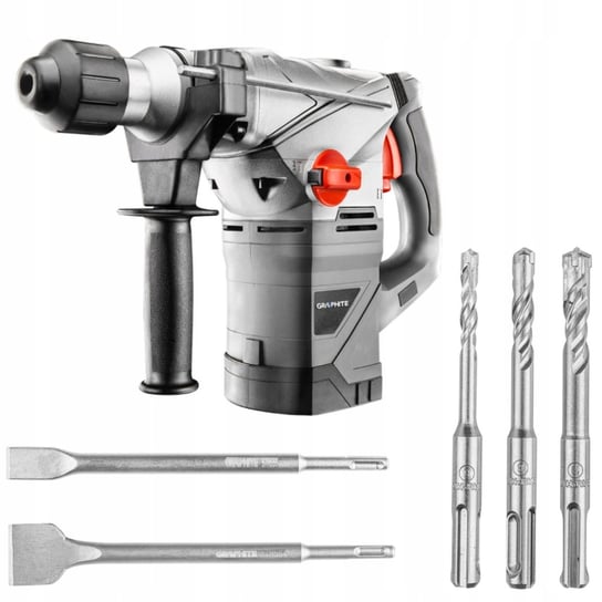 MŁOT UDAROWY SDS+ 1500W 4,5J + DŁUTA + WIERTŁA GRAPHITE