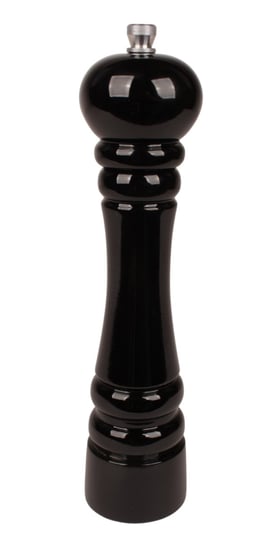 Młynek 24 Cm Czarny Lakierowany - Solidny Czarny Młynek Do Przypraw, Wyjątkowy Design Woodcarver