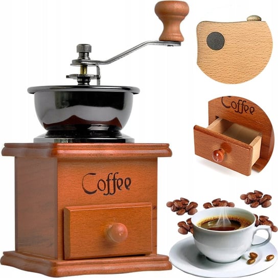 Młynek Do Kawy Drewniany Tradycyjny Ręczny Coffee 213 LOGIT