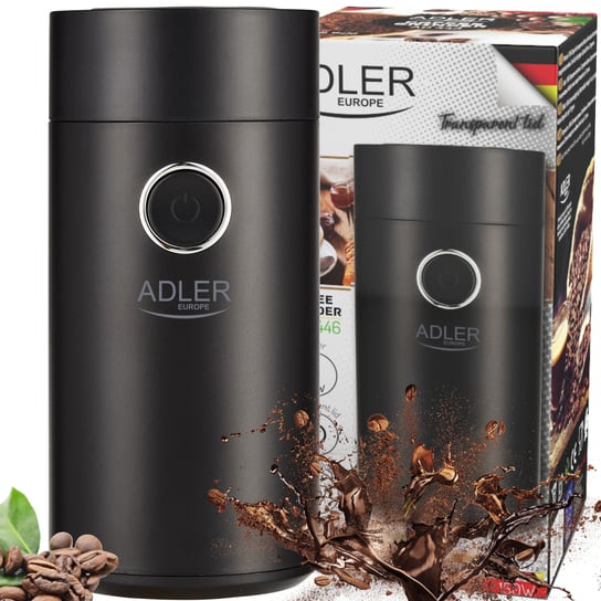 Młynek Do Mielenia Kawy Elektryczny Adler Czarno Srebrny Ad4446Bs Adler