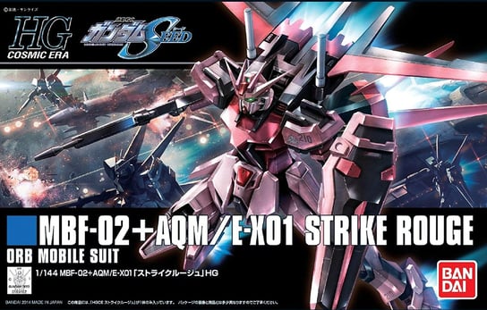 Mobile Suit Gundam, figurka do składania Hgce 1/144 Mbf-02+Aqm / E-X01 Strike Rouge Mobile Suit Gundam