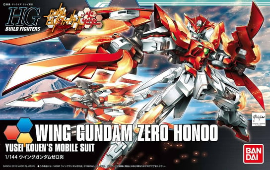 Mobile Suit Gundam, figurka Hgbf 1/144 Wing Gundam Zero Honoo Mobile Suit Gundam