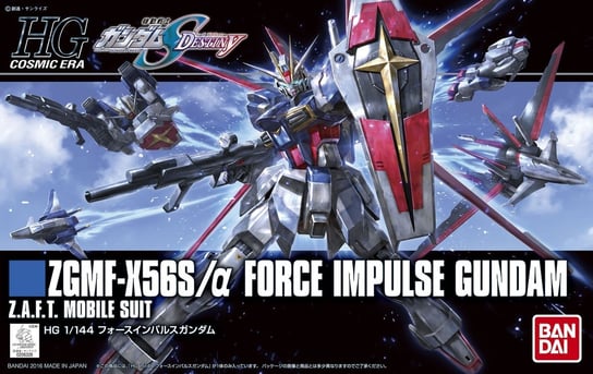 Mobile Suit Gundam, figurka Hgce 1/144 Force Impulse Gundam Mobile Suit Gundam