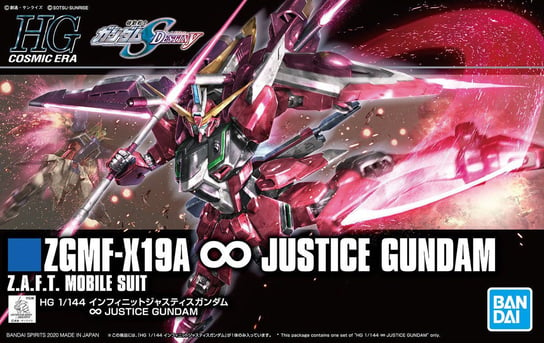 Mobile Suit Gundam, Figurka, HGCE 1/144 ZGMF-X19A INFINITE JUSTICE GUNDAM Mobile Suit Gundam