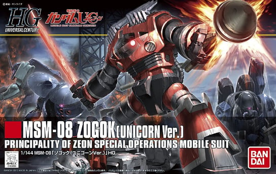 Mobile Suit Gundam, figurka kolekcjonerska Hguc 1/144 Msm-08 Zogok (unicorn Ver.) Mobile Suit Gundam