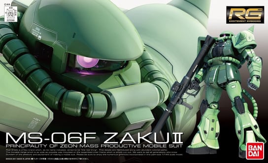 Mobile Suit Gundam, Figurka, RG 1/144 MS-06F ZAKU II BL Mobile Suit Gundam