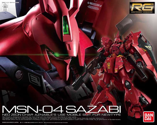 Mobile Suit Gundam, Figurka, RG 1/144 MSN-04 SAZABI Mobile Suit Gundam