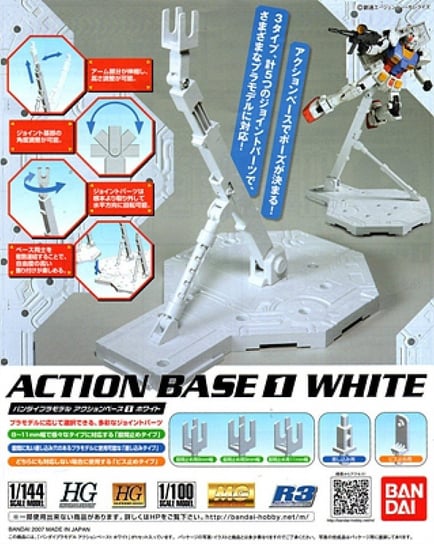 Mobile Suit Gundam, model figurki ACTION BASE 1 WHITE Mobile Suit Gundam