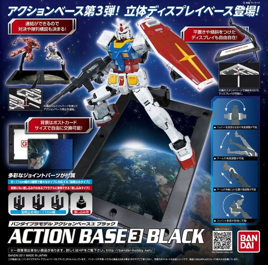 Mobile Suit Gundam, model figurki ACTION BASE 3 BLACK Mobile Suit Gundam