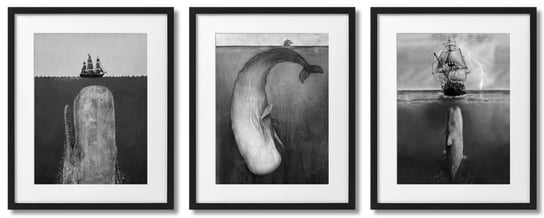 Moby Dick, Plakaty Czarno-Białe Vintage, Wieloryb DEKORAMA