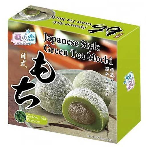 Mochi, ryżowe ciasteczka z zieloną herbatą 140g - Yuki & Love Yuki & Love