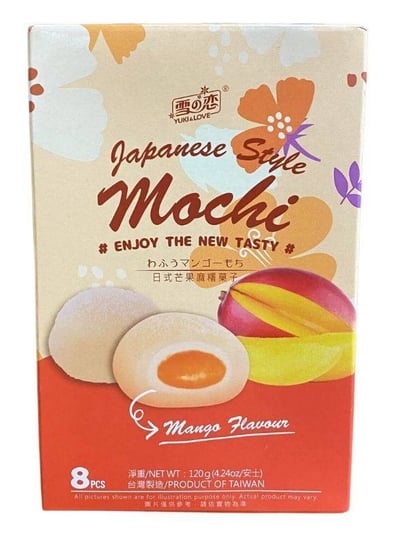 Mochi Z Nadzieniem Mango Japońskie Ryżowe Ciastka Azjatyckie Słodycze Yuki&Love 128G Yuki & Love