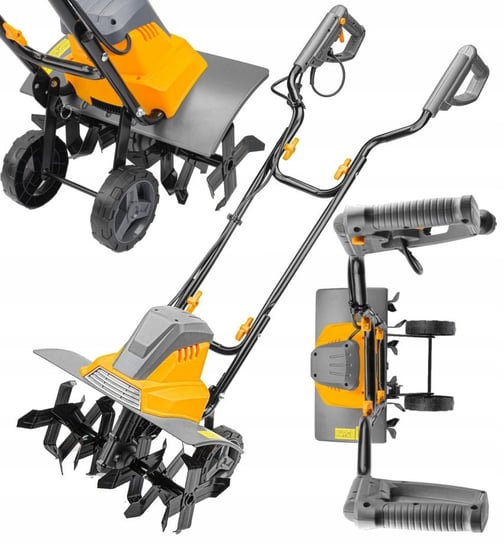 MOCNA GLEBOGRYZARKA ELEKTRYCZNA DO ZIEMI 45CM KULTYWATOR 2000W Z KOŁAMI Riwall