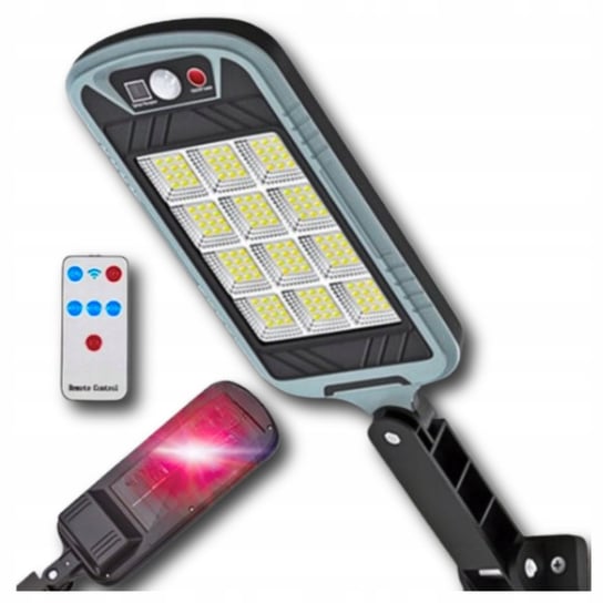 Mocna Lampa Solarna 400W LED Uliczna Z Czujnikiem Ruchu i Zmierzchu Pilot Kapsell.mk