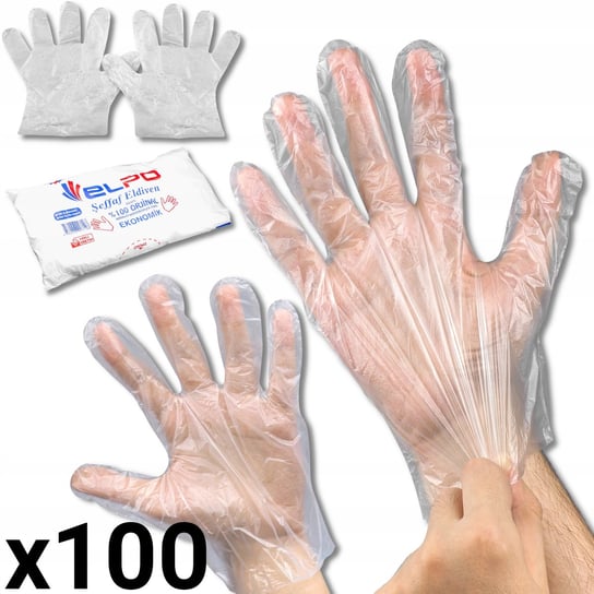 Mocne Rękawiczki Foliowe, Uniwersalne, 100pak, Folia Lamex