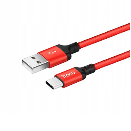 Mocny kabel do ładowania Typ-C firmy HOCO 1m, czerwony EtuiStudio