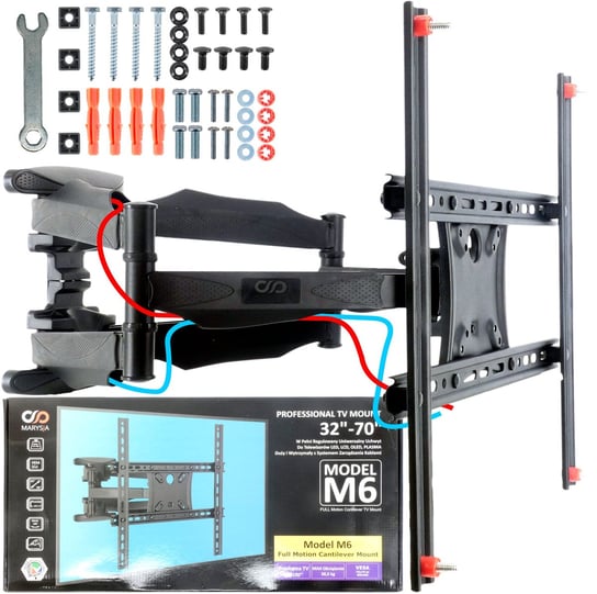 MOCNY OBROTOWY UCHYLNY UCHWYT SLIM DO TELEWIZORA TV 32-70 CALE VESA Inna marka