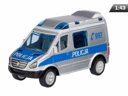 Model 1:50, Mercedes-Benz Sprinter Mini, POLICJA, srebrny Carmotion