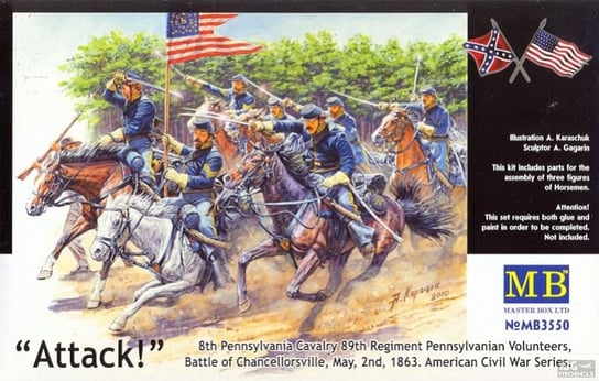 Model do sklejania Attack 8th Pennsylvania Cavalry 89th IBG Models