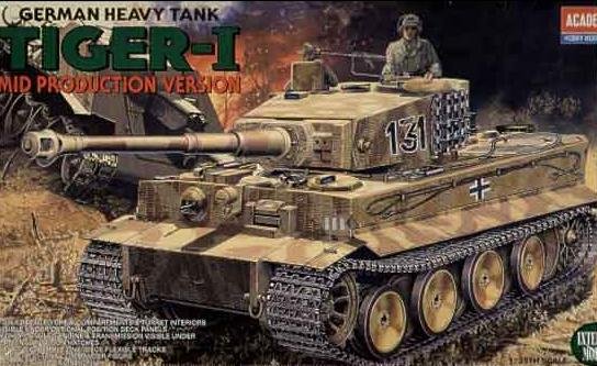 Model do sklejania German Tiger 1 Mid Version Academy