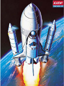 Model do sklejania Space Shuttle wBoosters Academy