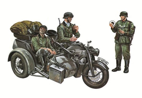 Model do sklejania Zundapp KS750 with Sidecar Italeri
