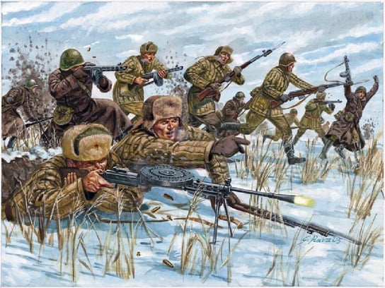 Model figurek do sklejania Russian Infantry, 48 szt. Roman Infantry