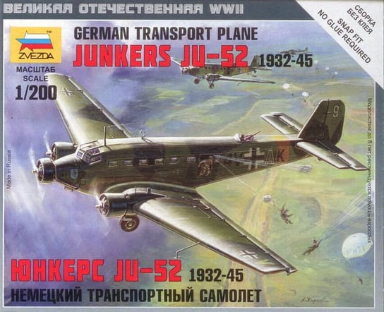 Model German Transport Plane Junkers ZVEZDA