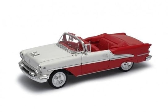Model kolekcjonerski 1955 Oldsmobile Super 88 czerwono biały Welly