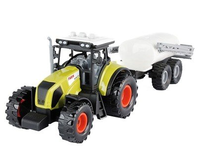 Model Mały Rolnik, Traktor z beczką, zielony Carmotion