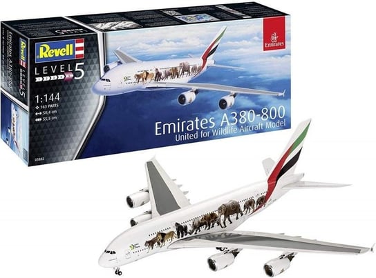Model plastikowy Airbus A380-800 Emirates Wild Life Revell