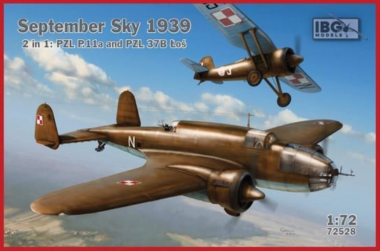 Model plastikowy September Sky 1939 2'1 PZL P.11 and PZL 37B IBG Models