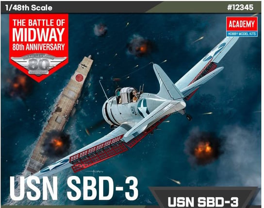 Model Plastikowy Usn Sbd-3 Battle Of Midway 1/48 Academy
