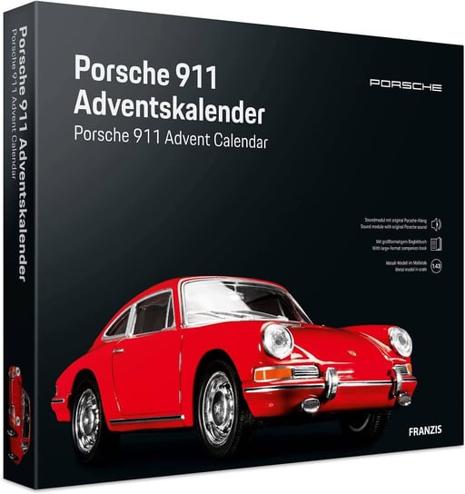 Model Porsche 911 kalendarz adwentowy, czerwony Franzis