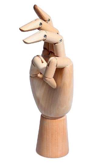 Model prawej dłoni, drewniany, 20 cm LENIAR