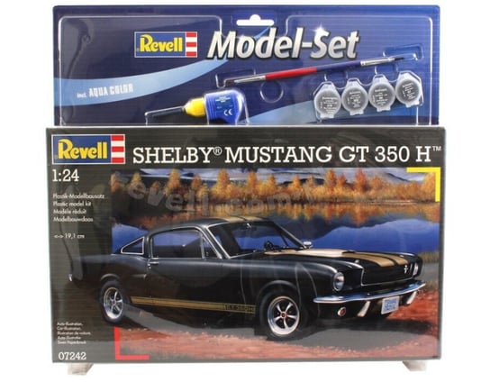 Model samochodu do sklejania.1:24,67242, Shelby Mustang GT 350,  Revell + 4 farbki, pędzelek, klej Cobi