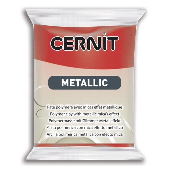 Modelina Cernit, metaliczna, czerwona, 56g Cernit