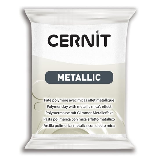 Modelina Cernit, metaliczna perłowa, biała Cernit