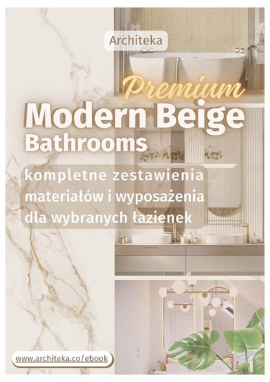 Modern Beige Premium Bathrooms Ewa Kielek