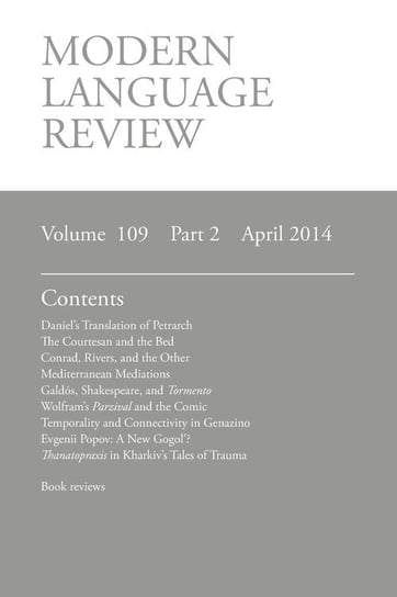Modern Language Review (109 Modern Humanities Research