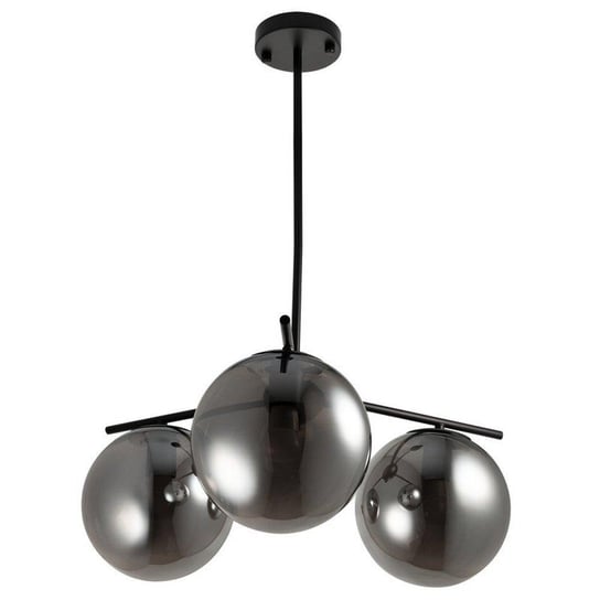 Modernistyczna LAMPA sufitowa KKST-5026-3 SMOKE KKS szklana OPRAWA kule balls czarne przydymione Step Into Design