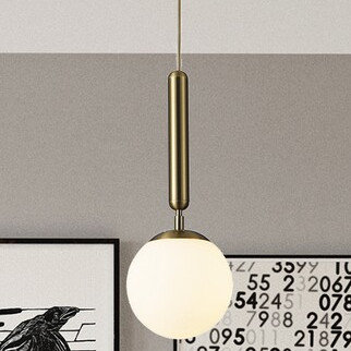 Modernistyczna LAMPA wisząca DIVINA 5352 Rabalux szklana OPRAWA kula ZWIS ball złota biała Rabalux