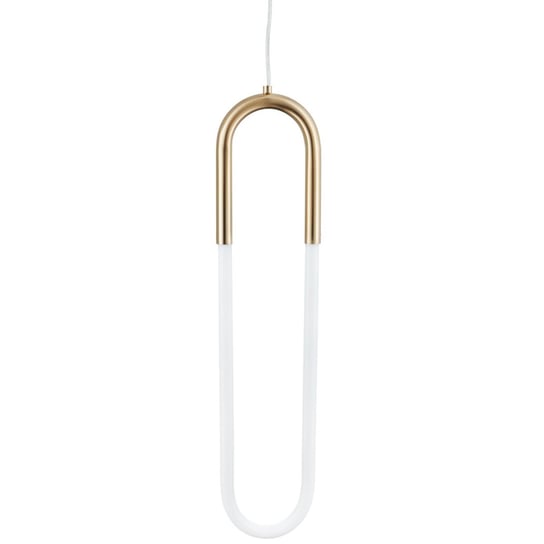 Modernistyczna LAMPA wisząca KKST-1716 metalowa OPRAWA zwis LED 12W 3000K ramka frame mosiądz Step Into Design